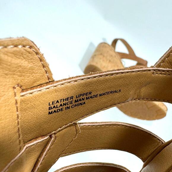 Born Women’s Size 11 Tan Brown Leather Bernese Cage Wedge Heel Sandal New - Picture 8 of 9
